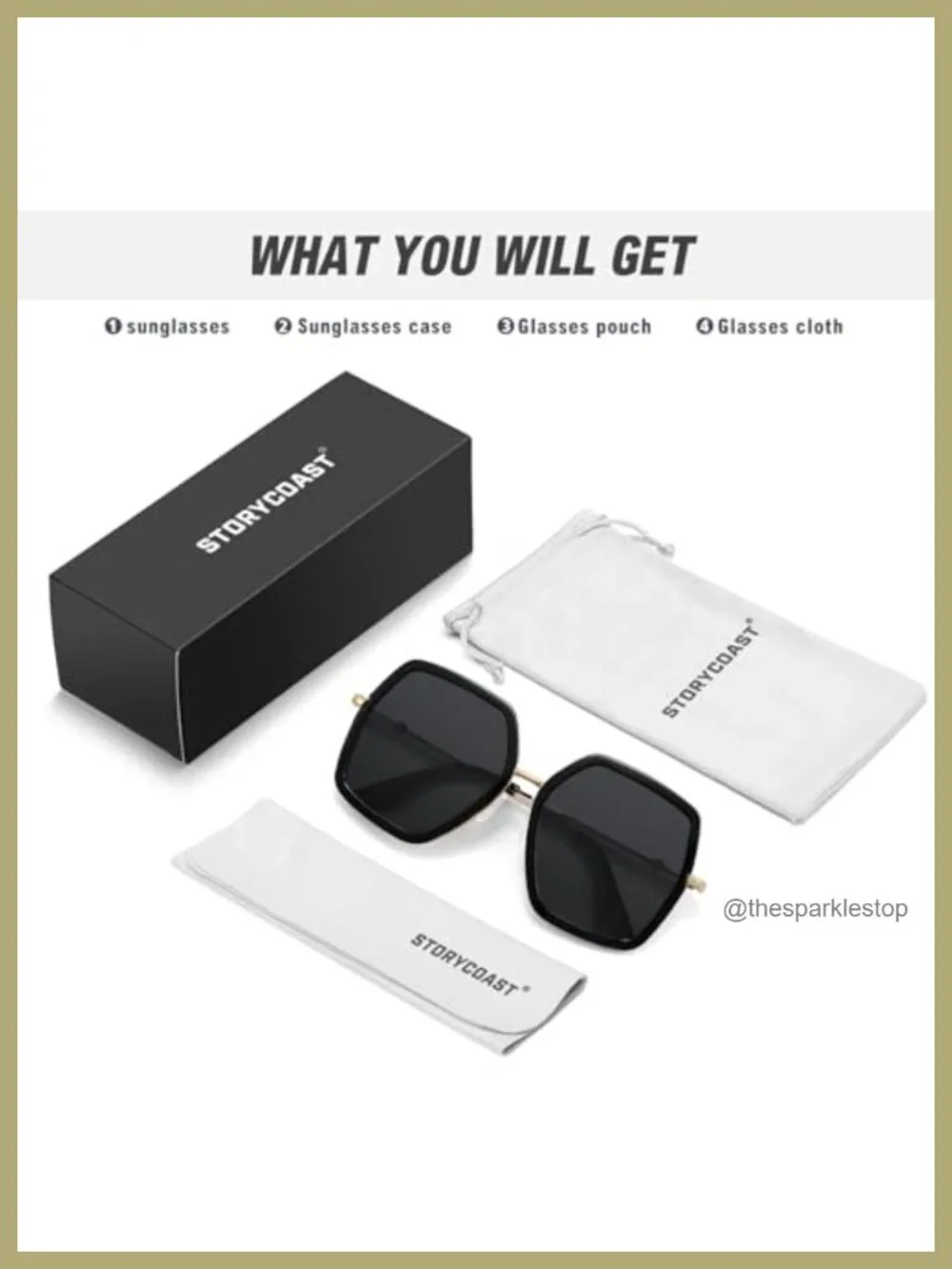 Oversized Square Sunglasses Women Retro Luxury Big UV400 Protection
